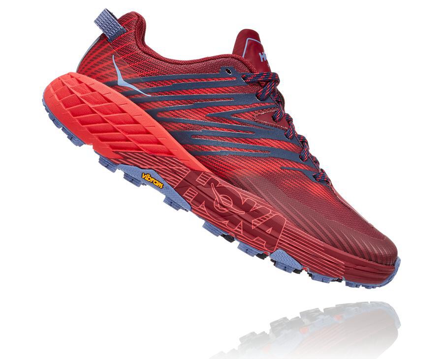 Hoka Australia One One Speedgoat 4 - Womens Trail Shoes Red - ONWPS-2349